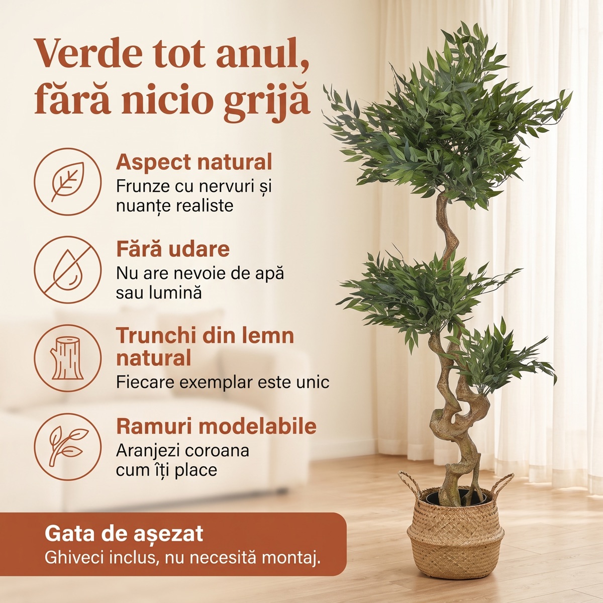 Beneficii ficus artificial