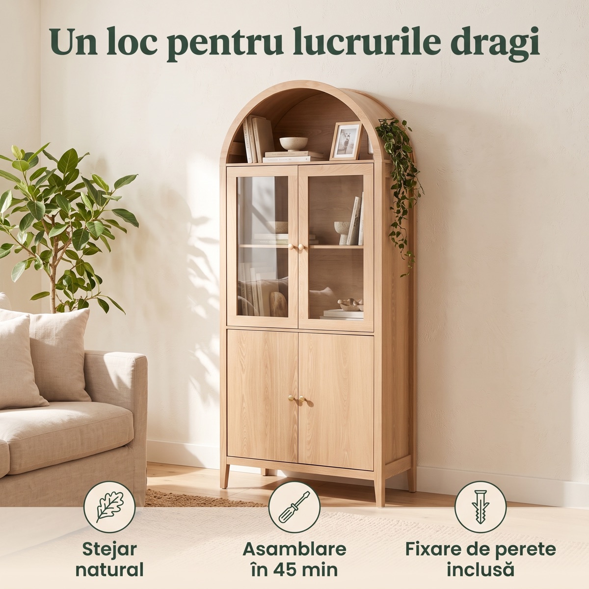 Vitrină în living